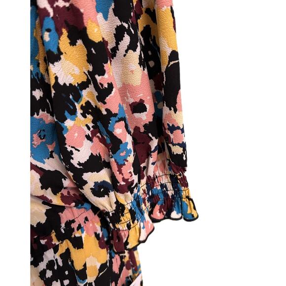 NWT Donna Morgan Off The Shoulder Printed Short Sleeve Midi Dress 14/Med - Picture 6 of 16